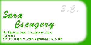 sara csengery business card